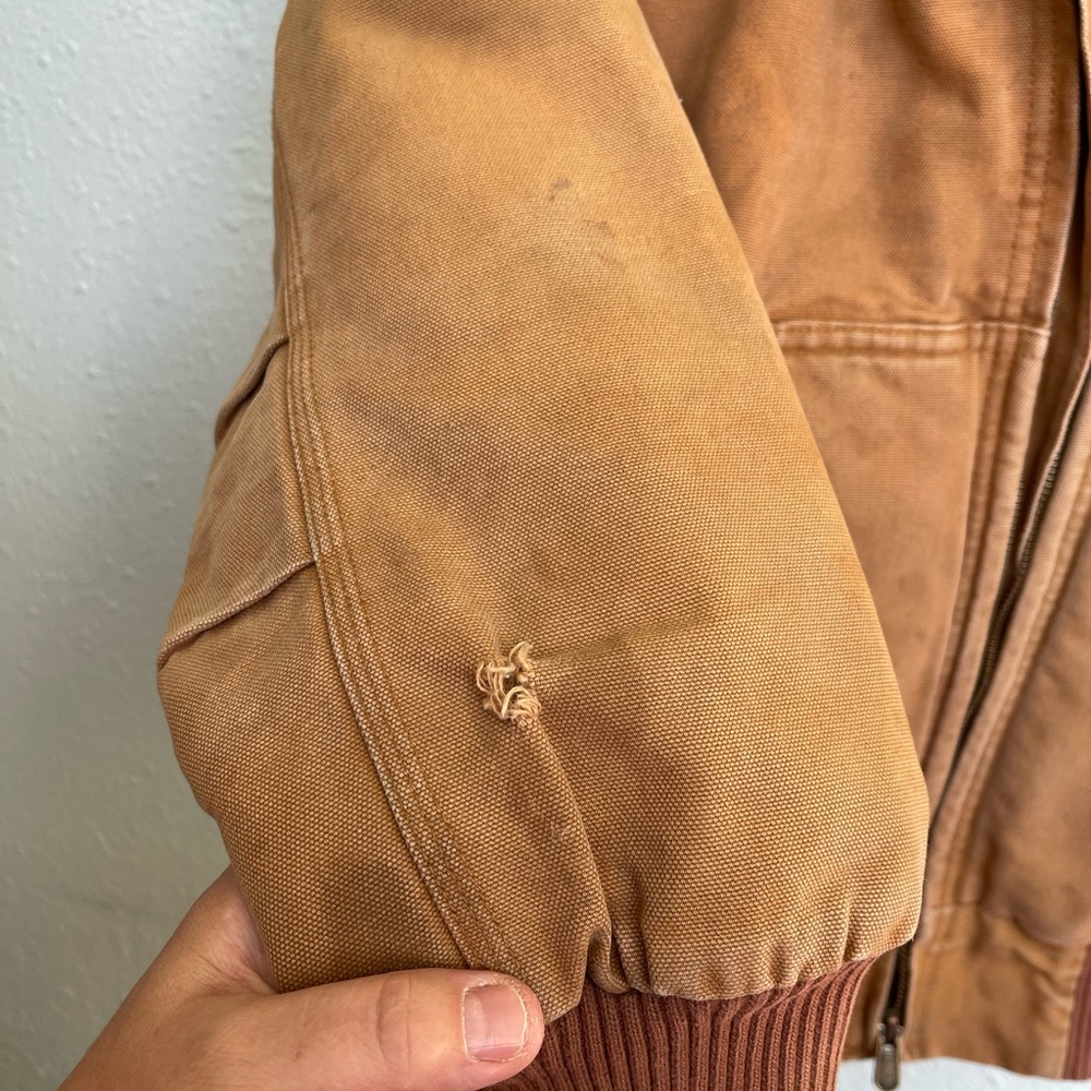 🍄SOLD🍄 Carhartt Kids Brown Patchwork Puffer Jacket - Picture 3 of 5